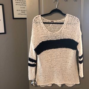Free People Color Block Sweater- White
